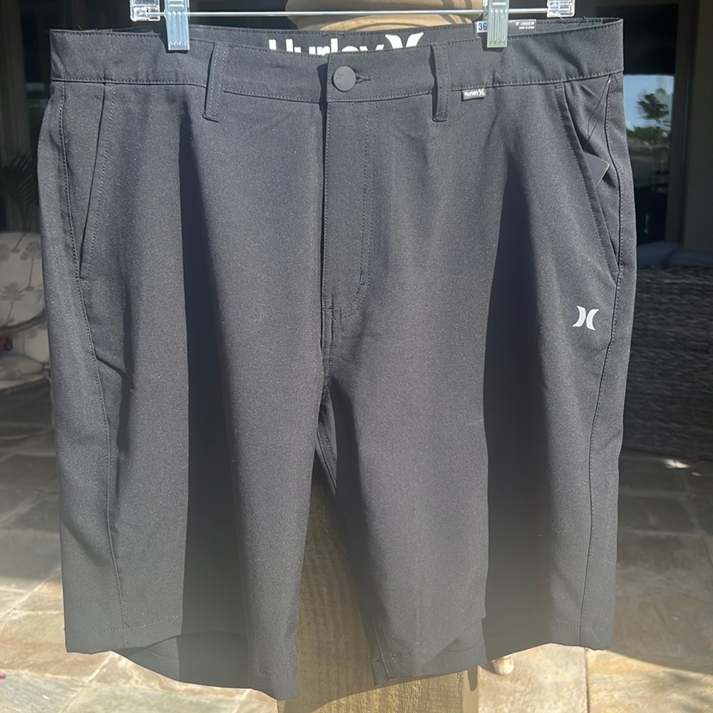 HURLEY QUICK DRY MENS SHORTS -NWT- BLACK 36